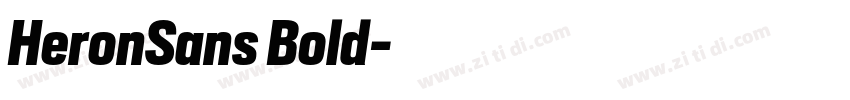 HeronSans Bold字体转换